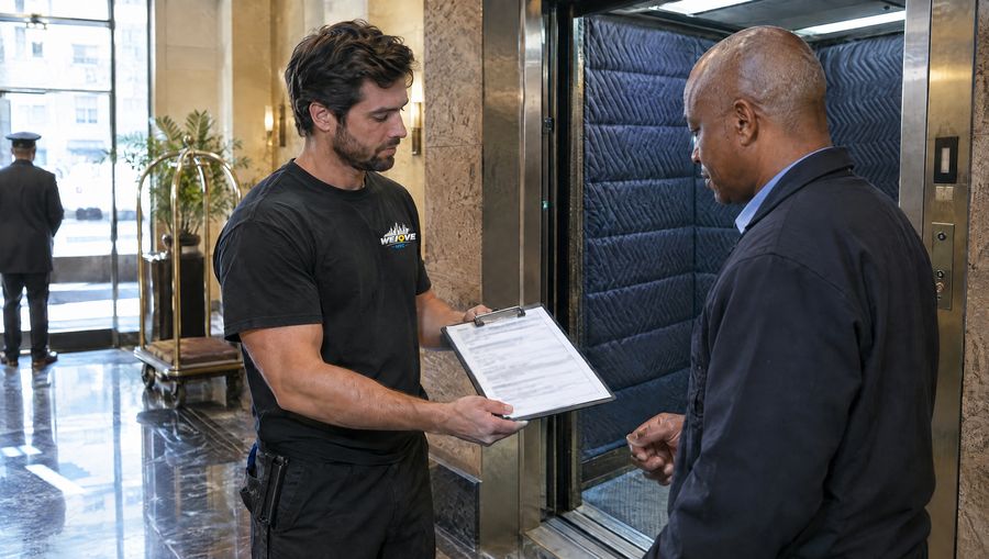 Handing a certificate of insurance to a building super